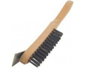 4 Row Wire Brush with Scraper